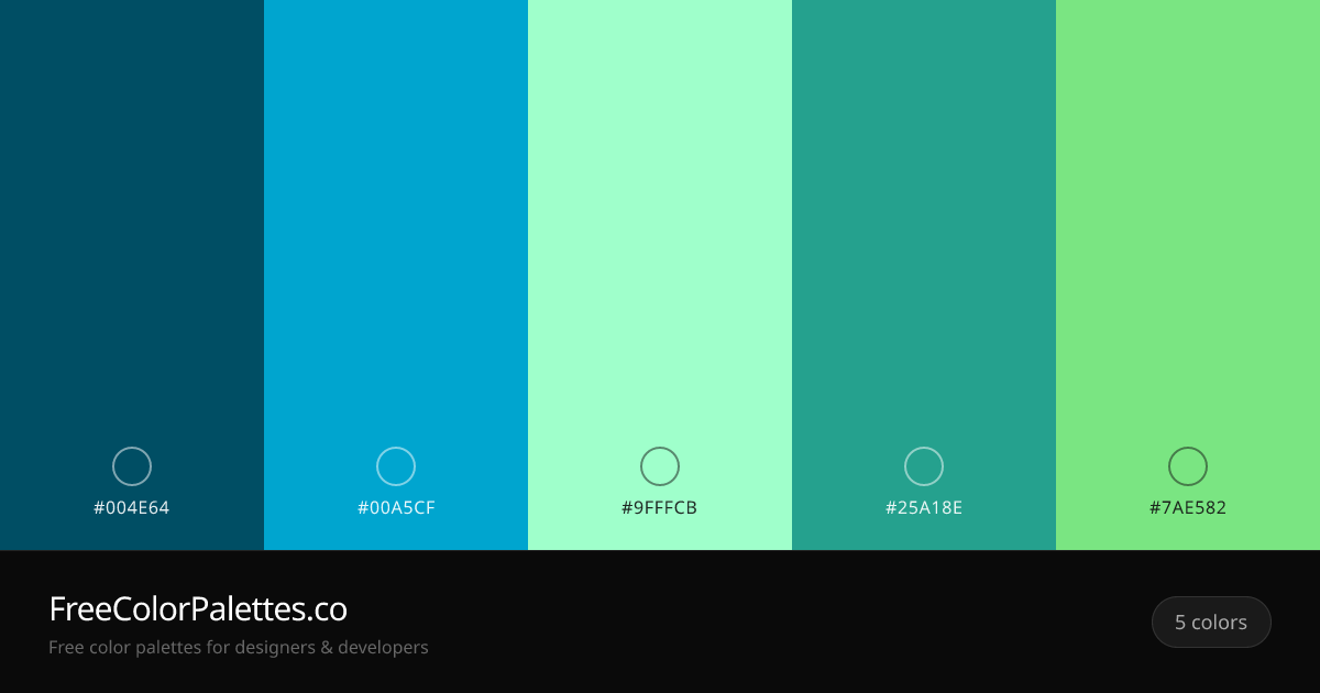 Dark Slate Gray · Dark Turquoise · Aquamarine · Light Sea Green Color ...