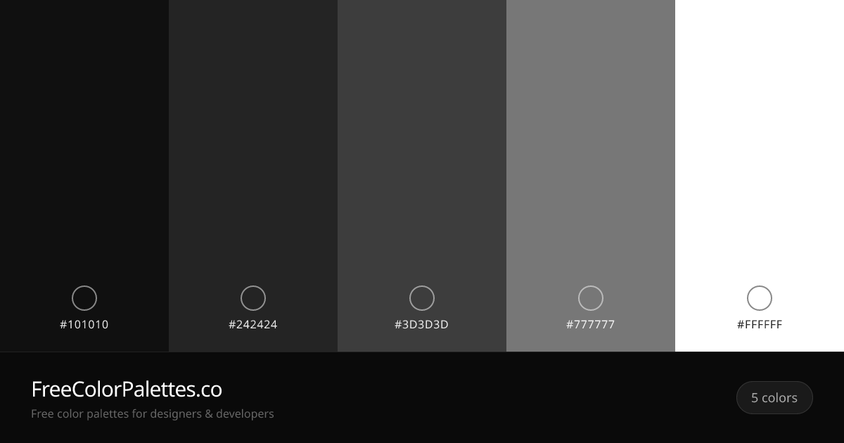 Eerie Black · Eerie Black · Graphite · Gray Color Palette ...