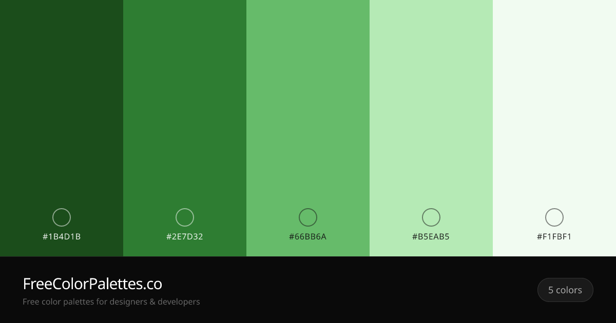Jet · Forest Green · Emerald · Ash Color Palette | FreeColorPalettes