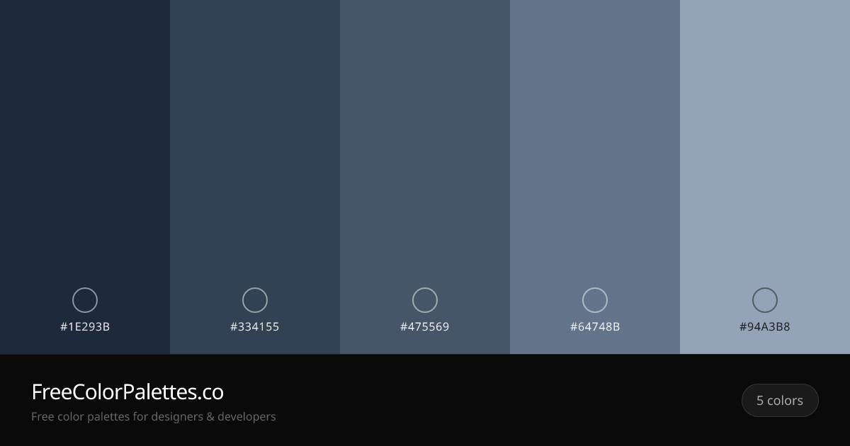 Jet · Charcoal · Charcoal · Slate Gray Color Palette | FreeColorPalettes