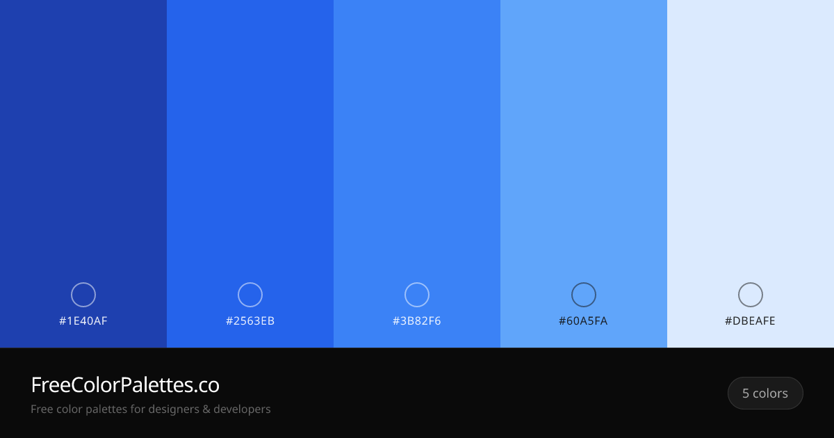 Sapphire · Royal Blue · Royal Blue · Cornflower Blue Color Palette ...