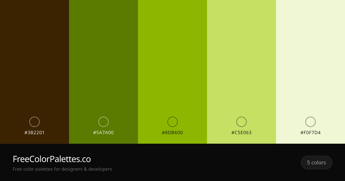 Eerie Black · Olive · Olive · Dark Khaki Color Palette | FreeColorPalettes