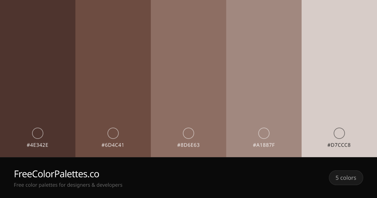 Jet · Walnut · Gray · Stone Color Palette | FreeColorPalettes