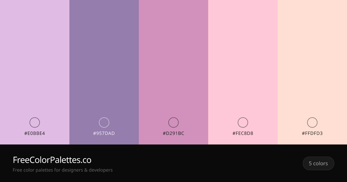 Thistle · Light Slate Gray · Lilac · Pastel Pink Color Palette ...