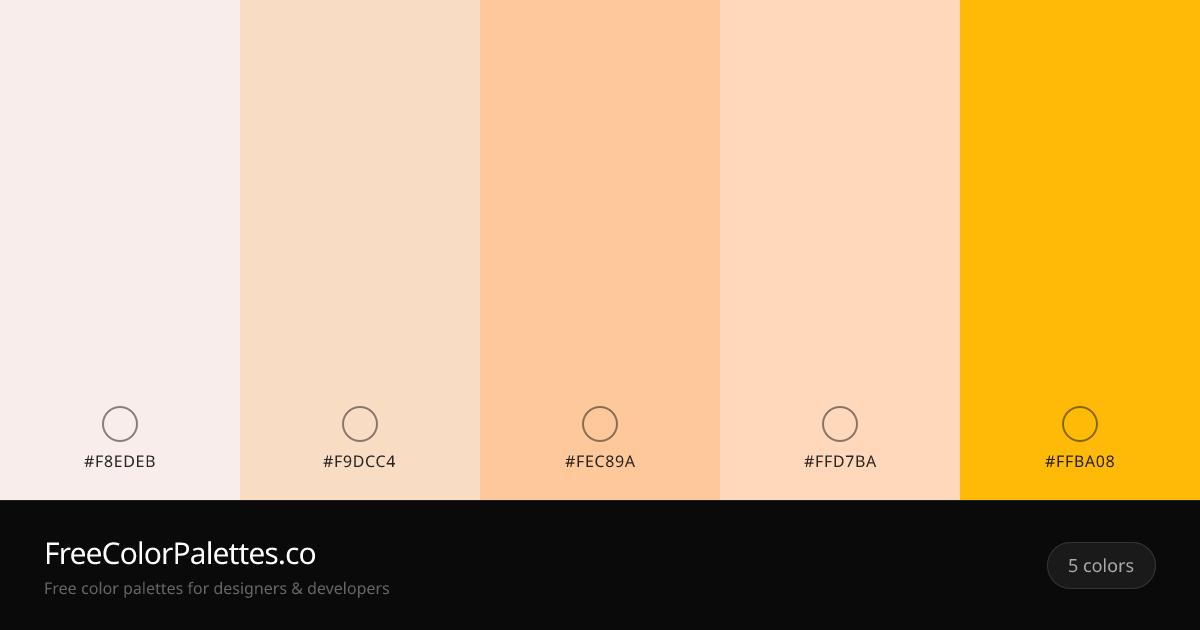 Linen · Bisque · Apricot · Peach Color Palette | FreeColorPalettes