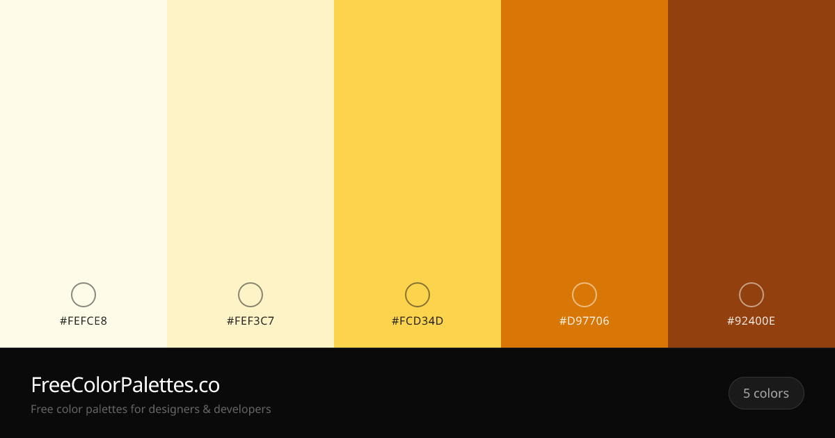 Light Yellow · Cream · Mustard · Chocolate Color Palette ...