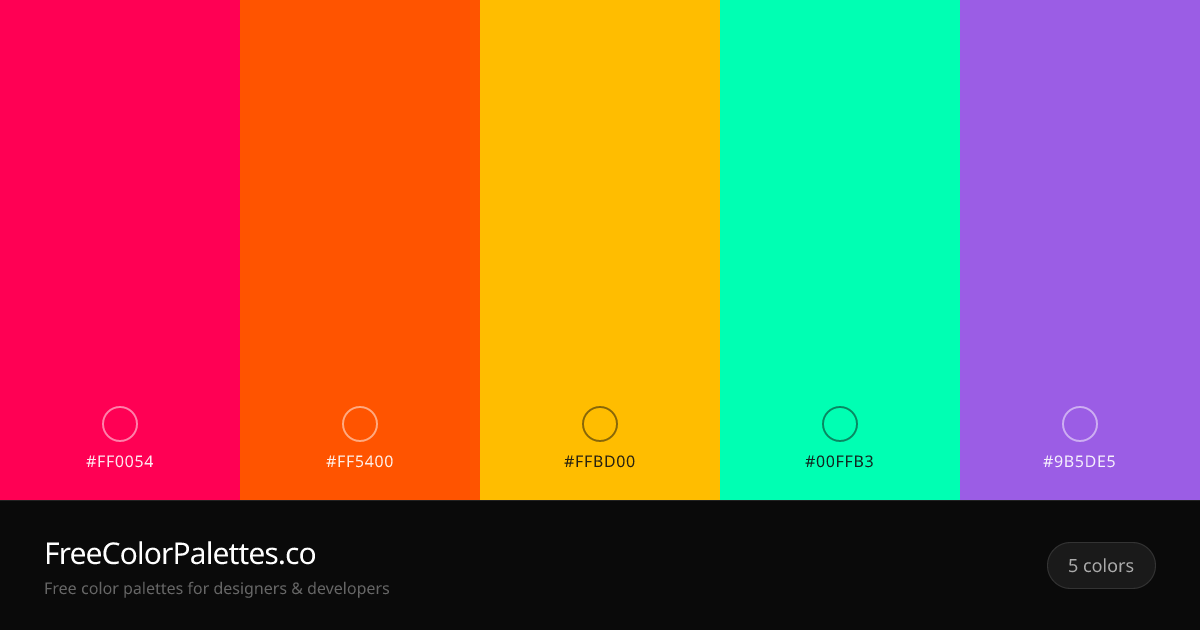 Rose · Orange Red · Amber · Medium Spring Green Color Palette ...