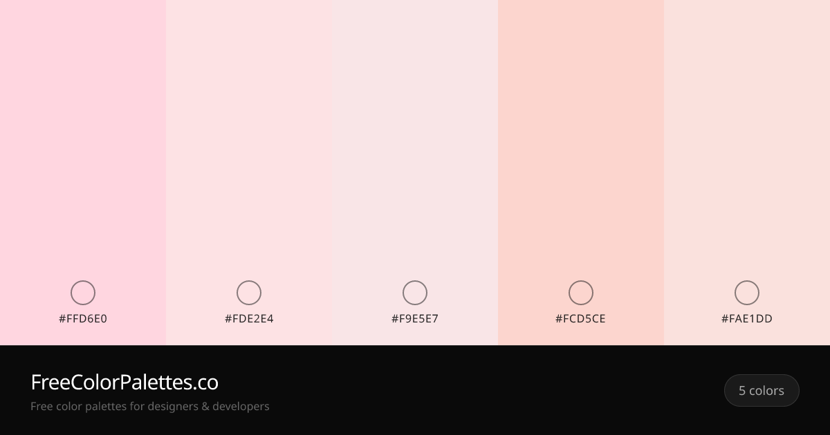 Pastel Pink · Linen · Linen · Pastel Pink Color Palette | FreeColorPalettes