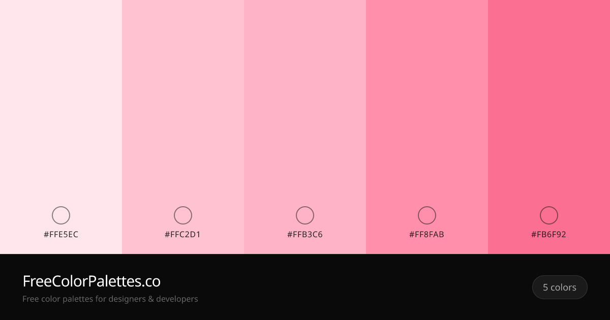 Linen · Pink · Light Pink · Hot Pink Color Palette | FreeColorPalettes