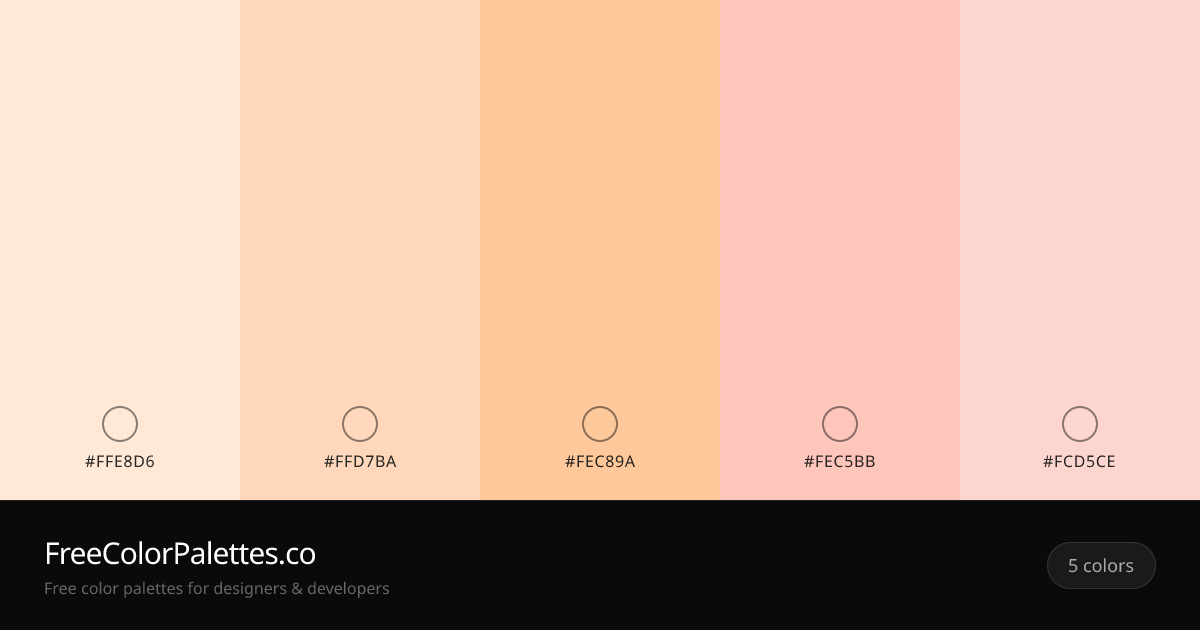 Antique White · Peach · Apricot · Baby Pink Color Palette ...